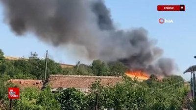 Edirne'de buğday tarlasında yangın paniği