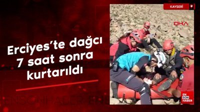 Erciyes’te dağcının ayağı burkuldu: 7 saat sonra kurtarıldı