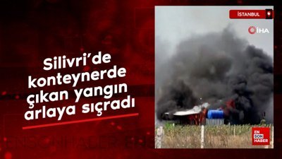 İstanbul'da konteynerde çıkan yangın tarlaya sıçradı