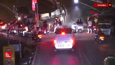 İstanbul'da tüneli trafiğe kapatan 13 motosiklet sürücüsüne 133 bin lira ceza