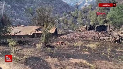 Manisa Sarıgöl’de çıkan Uşak’a ulaşan yangın 10,5 saatte kontrol altına alındı