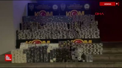 Adana'da akaryakıt tankerinde binlerce kaçak sigara ele geçirildi