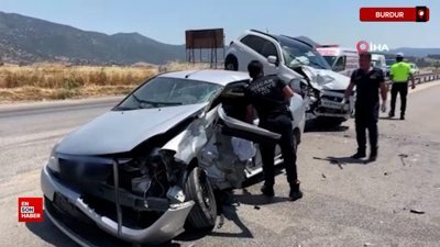 Burdur’da geçtiğimiz gün meydana gelen kazanın görüntüleri çıktı