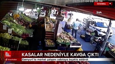 Esenyurt'ta market çalışanı zabıtaya bıçakla saldırdı
