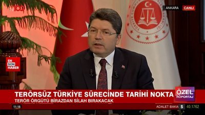 Adalet Bakanı Yılmaz Tunç: Bugün kardeşliğimize vurulan hançer çıkarılıyor