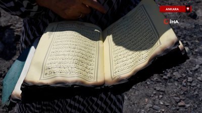 Ankara'da kül olan evlerinden kalan tek şey Kur'an-ı Kerim