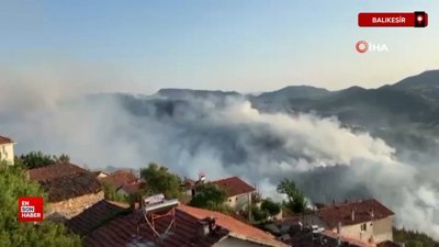 Bursa-Balıkesir sınırında orman yangını