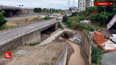Trabzon'da 200 yıllık Osmanlı köprüsünde yıkılma tehlikesi