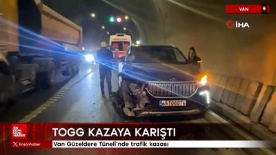 Van Güzeldere Tüneli'nde trafik kazası: TOGG kazaya karıştı