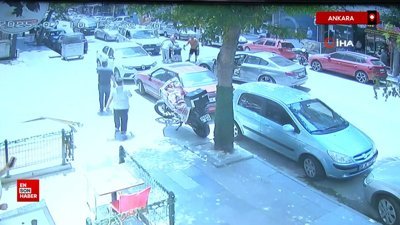 Ankara'da otomobilin çarptığı yaya havada takla attı