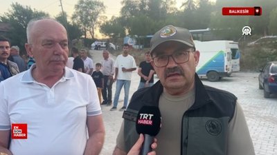 Bursa-Balıkesir sınırında çıkan orman yangınına müdahale ediliyor