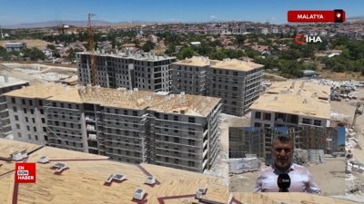 Malatya Kiltepe Mahallesi'nde 770 deprem konutunun kaba inşaatı tamamlanmak üzere
