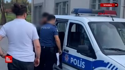 İstanbul Küçükçekmece'de ehliyet sınavına düzenekle giren aday yakalandı