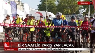 İstanbul'da 15 Temmuz şehitleri için bisiklet turu