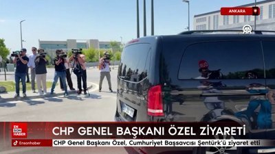 Özgür Özel, Yargıtay Cumhuriyet Başsavcısı Muhsin Şentürk'ü ziyaret etti