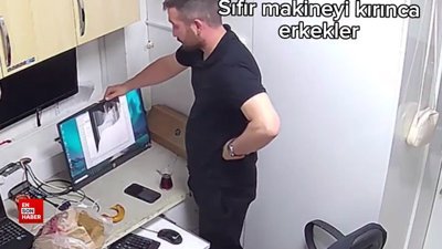 Bilgisayar çay bardağıyla kırıldı