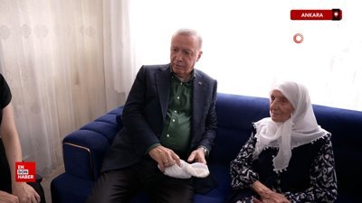 Cumhurbaşkanı Erdoğan, Kızılcıhamam'da 15 Temmuz şehit ailelerini ziyaret etti