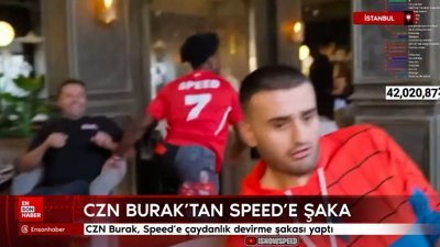 CZN Burak, Speed'e çaydanlık devirme şakası yaptı