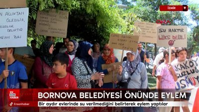 İzmir'de Yakaköy mahalle sakinlerinden 'su' eylemi