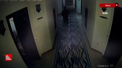 Kartalkaya'daki yangında otelin yöneticisinin ailesiyle kaçtığı anlar