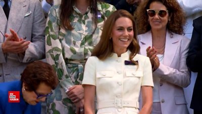 Kate Middleton Wimbledon Tenis Turnuvası'nda ayakta alkışlandı