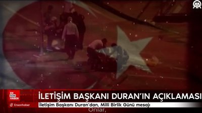 15 Temmuz Demokrasi ve Milli Birlik Günü mesajı