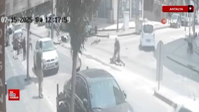 Antalya Serik’te motosiklet ile bisiklet çarpıştı
