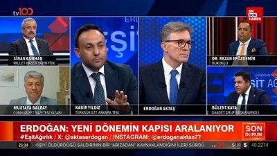 tv100 canlı yayınında gergin anlar