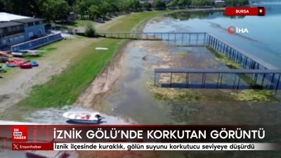 Bursa İznik Gölü'nde korkutan görüntü