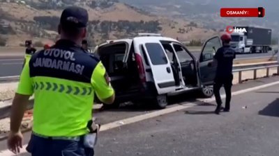 Osmaniye'de hafif ticari araç bariyerlere ok gibi saplandı