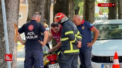Sakarya'da kendini yakmakla tehdit etti, ekipleri görünce benzini motosiklete doldurdu