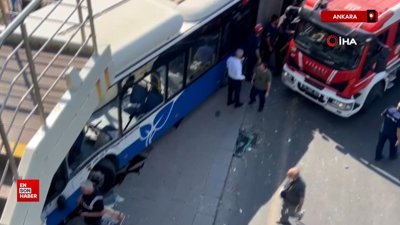 Ankara Keçiören'de belediye otobüs kazası