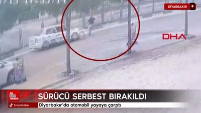 Diyarbakır'da otomobil yayaya çarptı