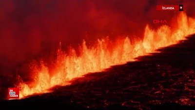 İzlanda'nın Reykjanes Yarımadası'nda yanardağ patlaması