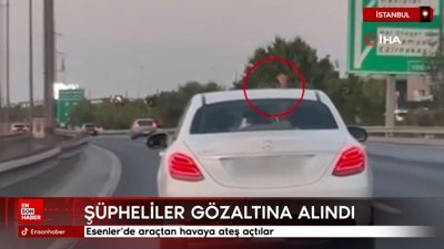Esenler'de araçtan havaya ateş açtılar