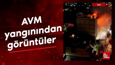 Irak'da en az 50 kişinin öldüğü AVM yangınından görüntüler