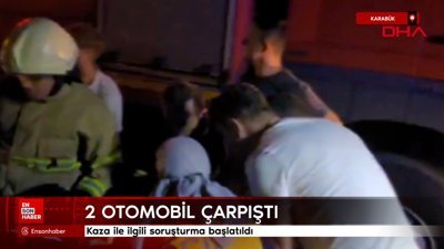 Karabük'te 2 otomobil çarpıştı