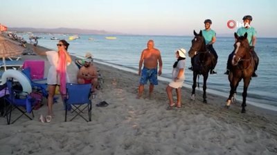 Ayvalık sahillerinde atlı jandarma göreve başladı