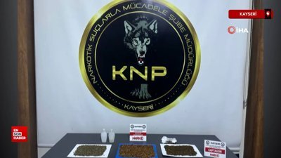 Kayseri'de 1 kilo 161 gram uyuşturucu ele geçirildi