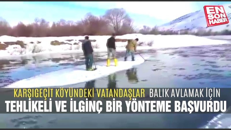 Bayburt'ta 3 macerasever buzdan salla karşıya geçti