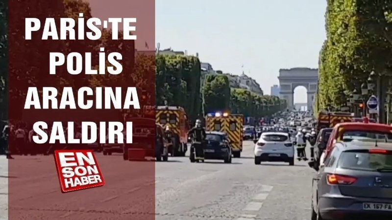 Paris'te polis aracına saldırı