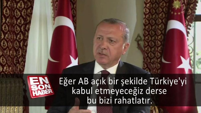  Cumhurbaşkanı Erdoğan BBC'de AB'ye rest çekti