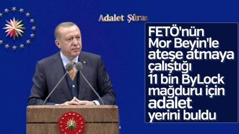Erdoğan Adalet Şurası'nda Mor Beyin tuzağına değindi