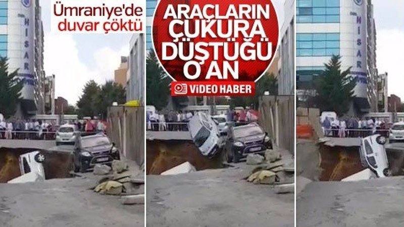 Ümraniye'deki inşaatın çökme anı kamerada