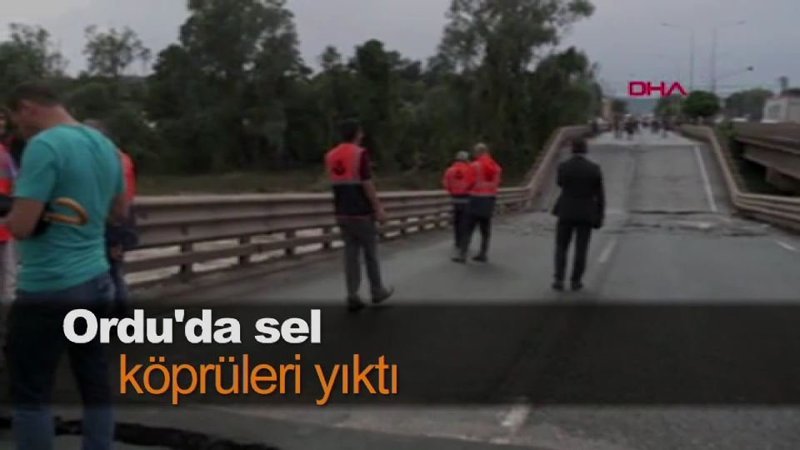 Ordu'da sel köprüleri yıktı