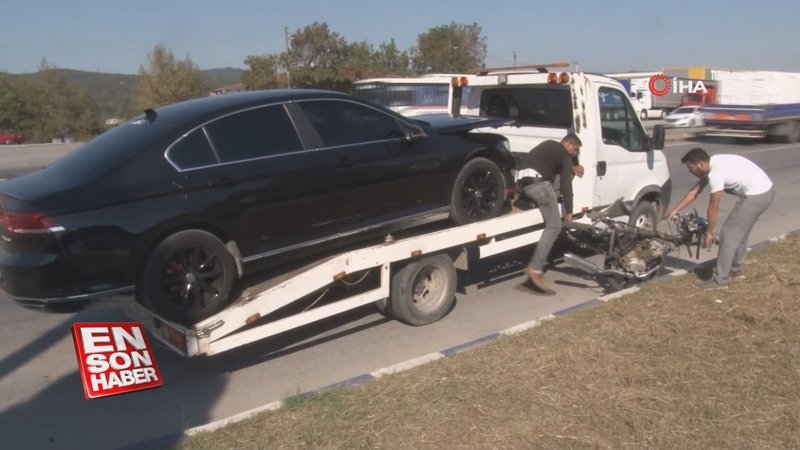 Kocaeli’de otomobil motosiklete çarptı: 1 ölü