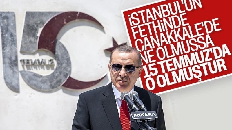 Erdoğan, 15 Temmuz Anıtı'ndaki törende konuştu