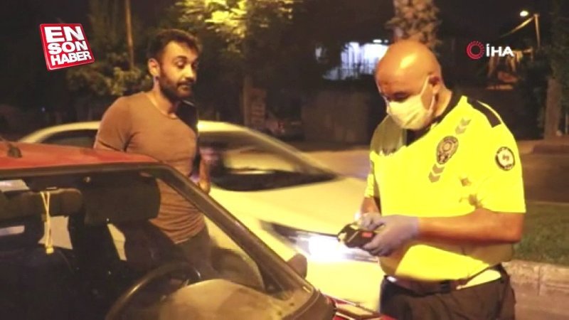 Antalya'da polisten alkollü sürücü denetimi