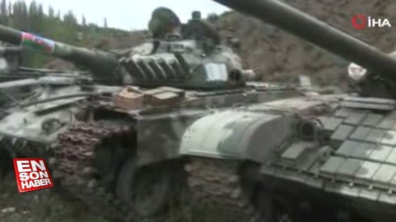 Azerbaycan, Ermenistan'a ait tank ve mühimmat ele geçirdi