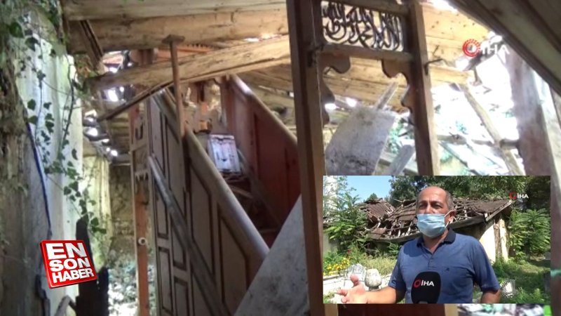 Düzce'de 300 yıllık cami bakımsızlığın kurbanı oldu